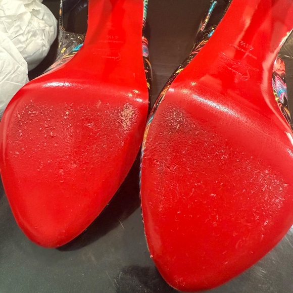 Red bottoms Sling Back heels - Picture 3 of 6